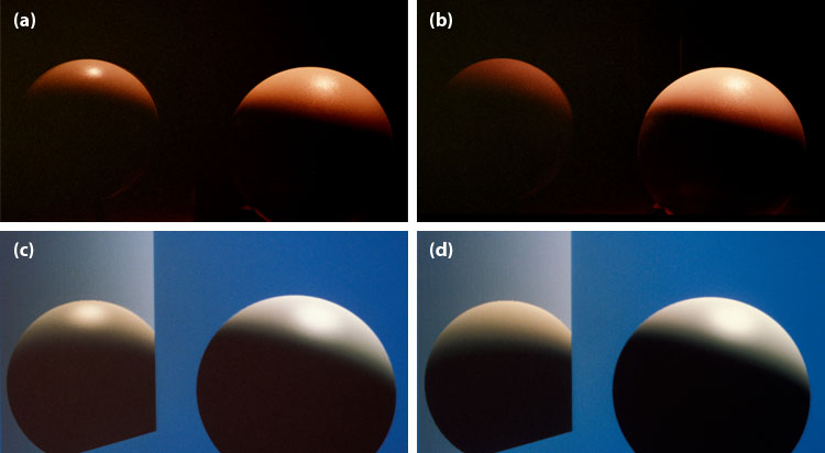 Two Real Scenes and Two Synthesized Scenes (of Figure b)